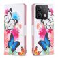 Housse Xiaomi Redmi Note 13 papillons et fleurs colorées