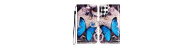 Samsung Galaxy S24 Ultra - Housse Papillons Bleus