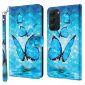 Samsung Galaxy S24 Plus - Housse Papillons bleus scintillants