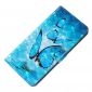 Samsung Galaxy S24 Plus - Housse Papillons bleus scintillants