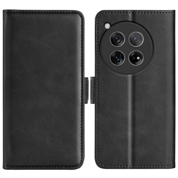 OnePlus 12 - Étui portefeuille revêtement simili cuir mat