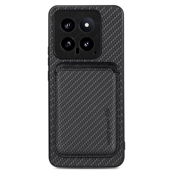 Xiaomi 14 - Coque Fibre de Carbone Porte-cartes détachable