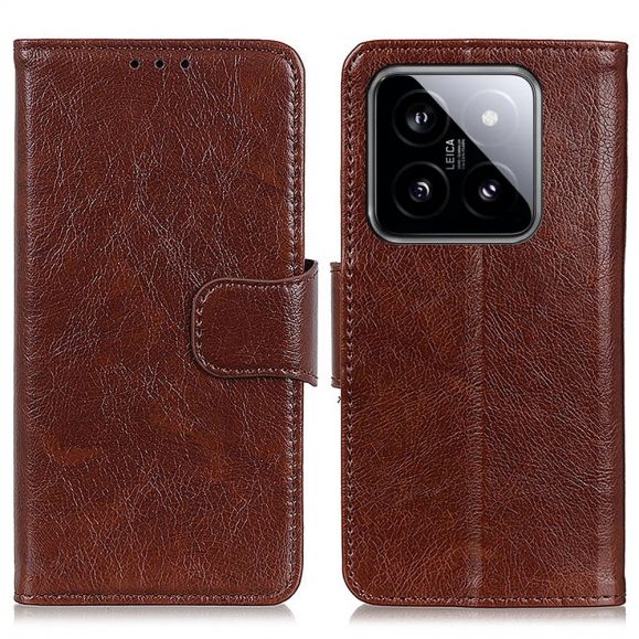 Xiaomi 14 - Housse Style Cuir Vieilli