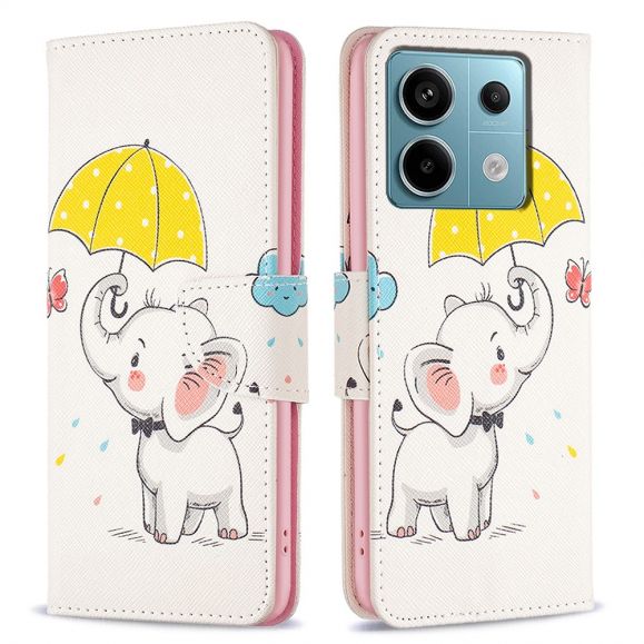 Xiaomi Redmi Note 13 Pro 4G / Poco M6 Pro 4G - Housse Parapluie et éléphant