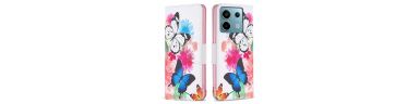 Xiaomi Redmi Note 13 Pro 4G / Poco M6 Pro 4G - Housse papillons et fleurs colorées