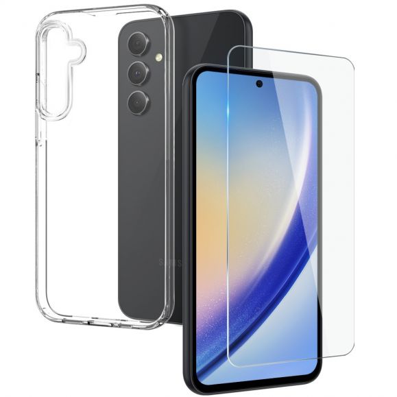 Coque Samsung Galaxy A55 5G Transparente + Verre Trempé