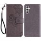 Housse Samsung Galaxy A55 5G Hibou et Fleur Gravé