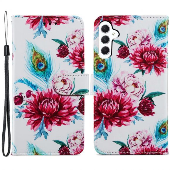 Housse Samsung Galaxy A55 5G Paon fleur