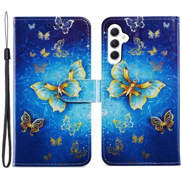 Housse Samsung Galaxy A55 5G Golden Butterfly