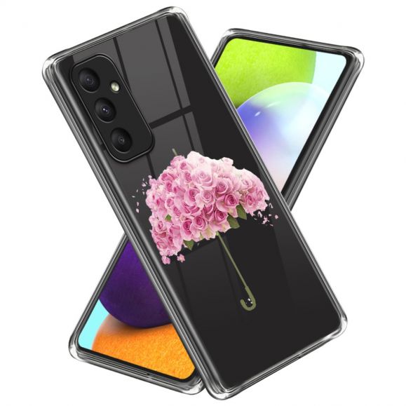 Coque Samsung Galaxy A55 5G parapluie fleuri