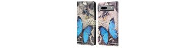 Housse Google Pixel 8a Papillons Bleus