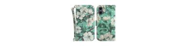 Housse Moto G04 / G24 Fleurs Blanches