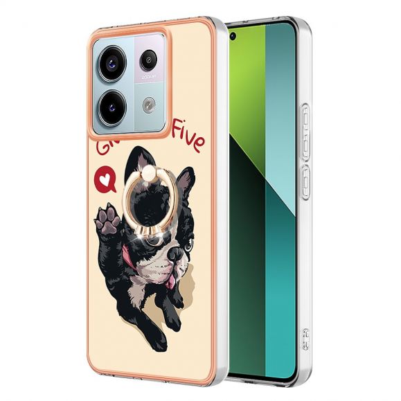 Coque Xiaomi Redmi Note 13 Pro 5G / Poco X6 Give Me Five Dog avec Support Anneau