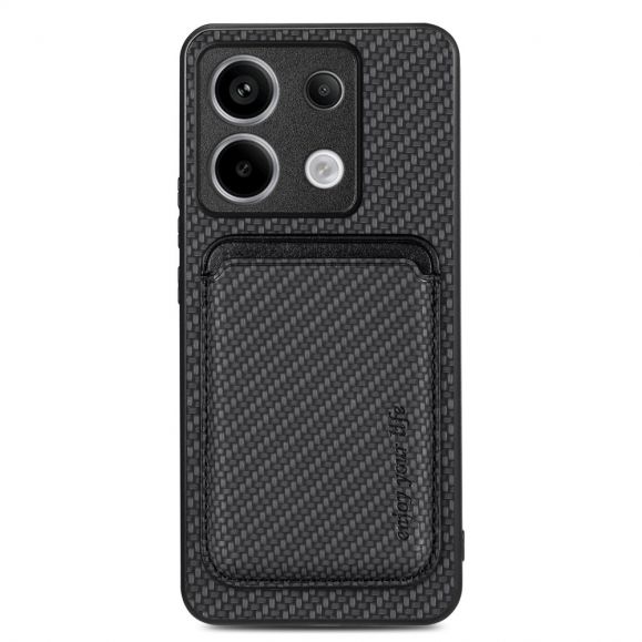 Coque Xiaomi Redmi Note 13 Pro 5G / Poco X6 Fibre de Carbone Porte-cartes détachable