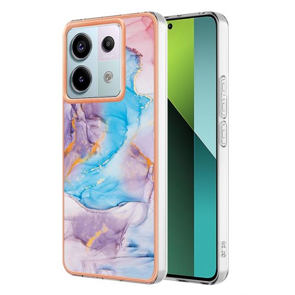 Coque Xiaomi Redmi Note 13 Pro 5G / Poco X6 marbre coloré bleu