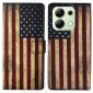 Housse Xiaomi Redmi Note 13 4G Drapeau Américain Vintage