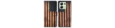 Housse Xiaomi Redmi Note 13 4G Drapeau Américain Vintage