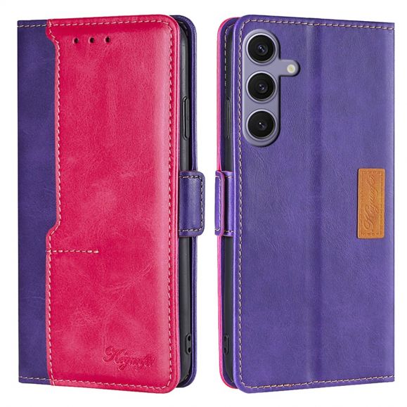 Housse Samsung Galaxy S24 Keyunfei simili cuir bicolore