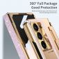 Coque Samsung Galaxy Z Fold 5 Paillettes avec Support et Film en Verre Trempé