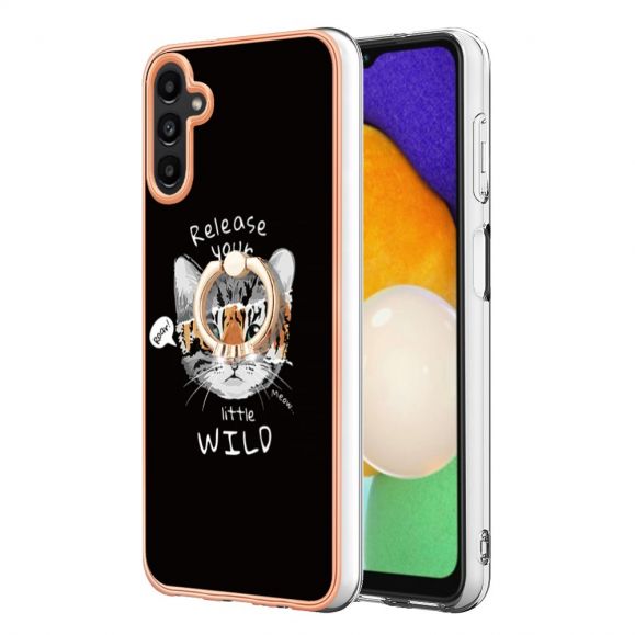 Coque Samsung Galaxy A55 5G Esprit Félin avec Support Anneau