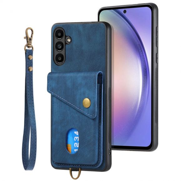 Coque Samsung Galaxy A55 5G Simili Cuir Rétro + avec Porte-Carte