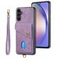 Coque Samsung Galaxy A55 5G Simili Cuir Rétro + avec Porte-Carte