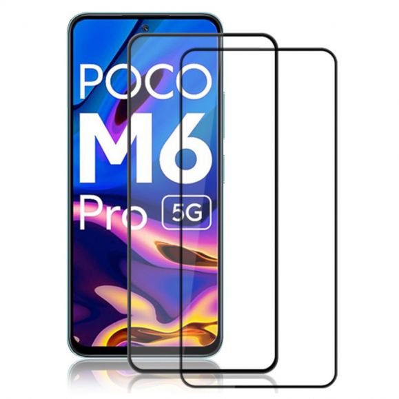 Protections d'écran Xiaomi Redmi 12 5G / Poco M6 Pro 5G en verre trempé Full Size (2 pièces)