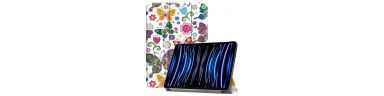 Housse iPad Pro 11 (2024) Intelligente Illustration Papillons et Fleurs