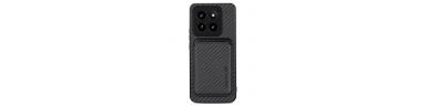 Coque Xiaomi 14 Pro Fibre de Carbone Porte-cartes détachable