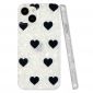 Coque iPhone 14 Motifs Cœurs Noirs