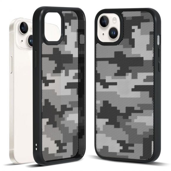 Coque iPhone 15 Plus camouflage pixel