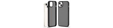 Coque iPhone 15 Plus transparente noire mate