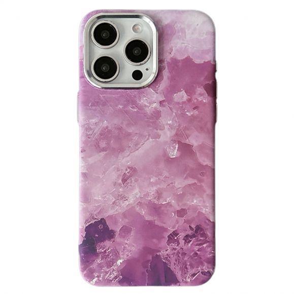 Coque iPhone 14 Pro Max Motif Encre Violette - Compatible MagSafe