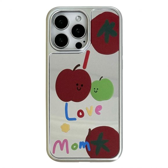 Coque iPhone 14 Pro Max avec Motif Fruits "I Love Mom"