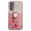 Coque Oppo A54 5G / A74 5G Glamour Glitz avec Anneau