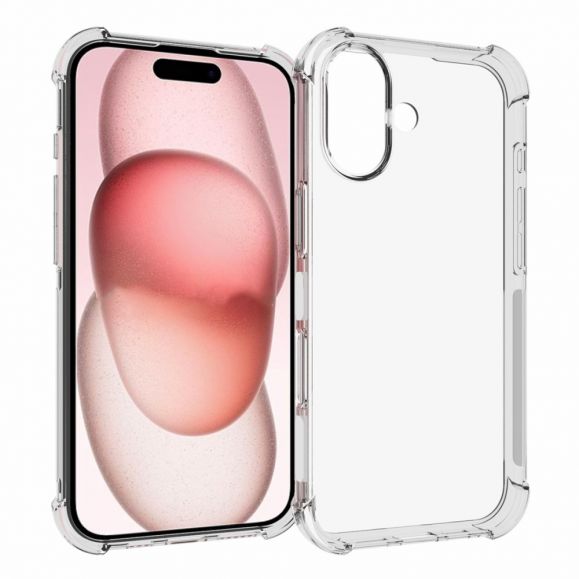 Coque iPhone 16 transparente angles renforcés