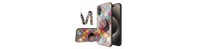 Coque iPhone 16 Plus Kaleidoscope Mandala avec support