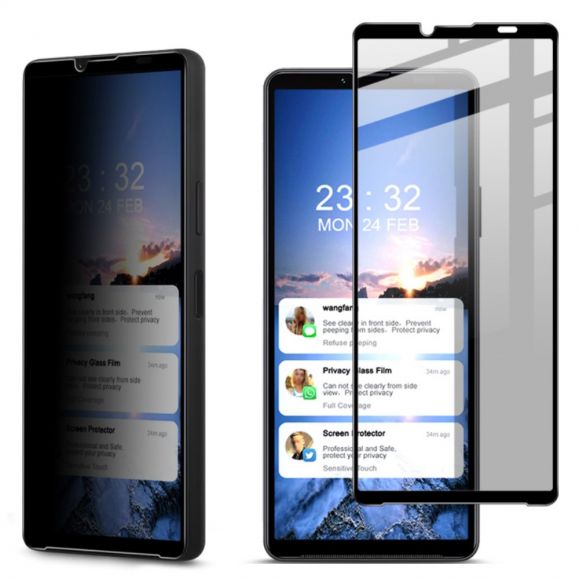 Verre trempé Sony Xperia 10 VI avec filtre de confidentialité