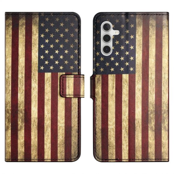 Housse Samsung Galaxy S24 FE Drapeau Américain Vintage