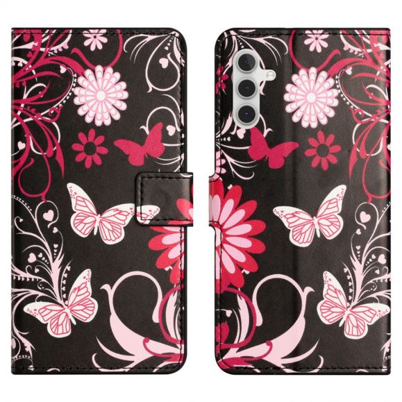 Housse Samsung Galaxy S24 FE Papillons et fleurs