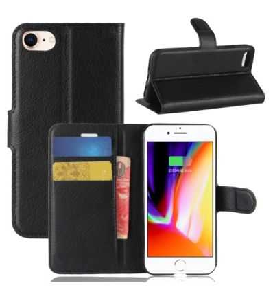 Housse iPhone SE 2022 / 2020 / 8 / 7 Portefeuille Style Cuir