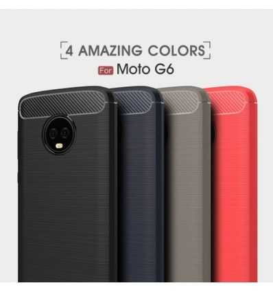 Coque Motorola Moto G6 Carbone brossée