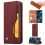 Housse Samsung Galaxy S9 Leather Wallet - Vin rouge