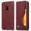 Housse Samsung Galaxy S9 Leather Wallet - Vin rouge