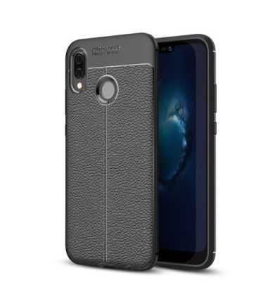 Coque Huawei P20 Lite Style cuir texture litchi