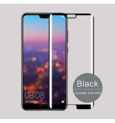 Protection écran en verre trempé incurvée pour Huawei P20 Pro - Noir